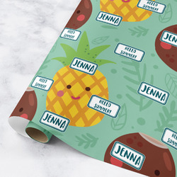 Pineapples and Coconuts Wrapping Paper Roll - Medium (Personalized)