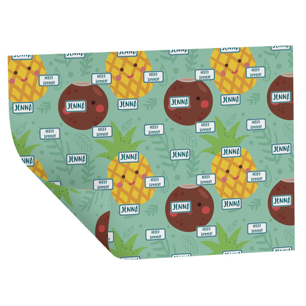 Custom Pineapples and Coconuts Wrapping Paper Sheets - Double-Sided - 20" x 28" (Personalized)