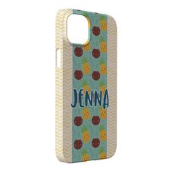 Pineapples and Coconuts iPhone Case - Plastic - iPhone 14 Plus (Personalized)