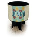 Pineapples and Coconuts Black Beach Spiker Drink Holder (Personalized)