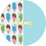 Popsicles and Polka Dots Multipurpose Round Labels - 1" (Personalized)