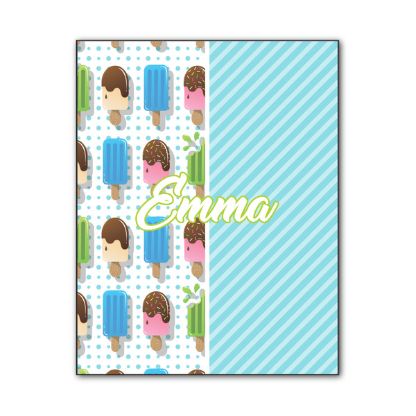 Custom Popsicles and Polka Dots Wood Print - 11x14 (Personalized)