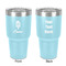 Popsicles and Polka Dots 30 oz Stainless Steel Ringneck Tumbler - Teal - Double Sided - Front & Back