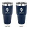 Popsicles and Polka Dots 30 oz Stainless Steel Ringneck Tumblers - Navy - Double Sided - APPROVAL