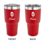 Popsicles and Polka Dots 30 oz Stainless Steel Tumbler - Red - Double Sided (Personalized)