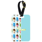 Popsicles and Polka Dots Metal Luggage Tag w/ Name or Text