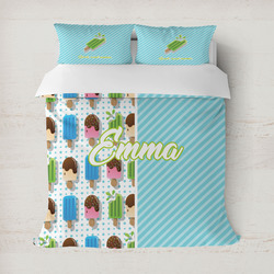 Popsicles and Polka Dots Duvet Cover Set - Full / Queen (Personalized)