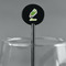 Popsicles and Polka Dots Black Plastic 5.5" Stir Stick - Round - Main