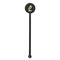 Popsicles and Polka Dots Black Plastic 5.5" Stir Stick - Round - Single Stick