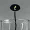 Popsicles and Polka Dots Black Plastic 7" Stir Stick - Oval - Main