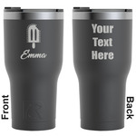 Popsicles and Polka Dots RTIC Tumbler - Black - Engraved Front & Back (Personalized)