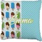 Popsicles and Polka Dots Burlap Pillow 18"