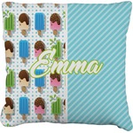 Popsicles and Polka Dots Faux-Linen Throw Pillow 26" (Personalized)