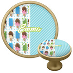 Popsicles and Polka Dots Cabinet Knob - Gold (Personalized)