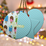 Popsicles and Polka Dots Ceramic Ornament w/ Name or Text