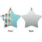 Popsicles and Polka Dots Ceramic Flat Ornament - Star Front & Back (APPROVAL)