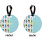 Popsicles and Polka Dots Circle Luggage Tag (Front + Back)