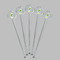 Popsicles and Polka Dots Clear Plastic 7" Stir Stick - Round - Fan View