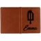 Popsicles and Polka Dots Cognac Leather Passport Holder Outside Single Sided - Apvl