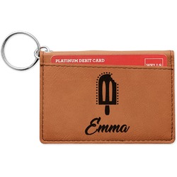 Popsicles and Polka Dots Leatherette Keychain ID Holder - Double Sided (Personalized)