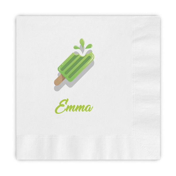 Custom Popsicles and Polka Dots Embossed Decorative Napkins (Personalized)