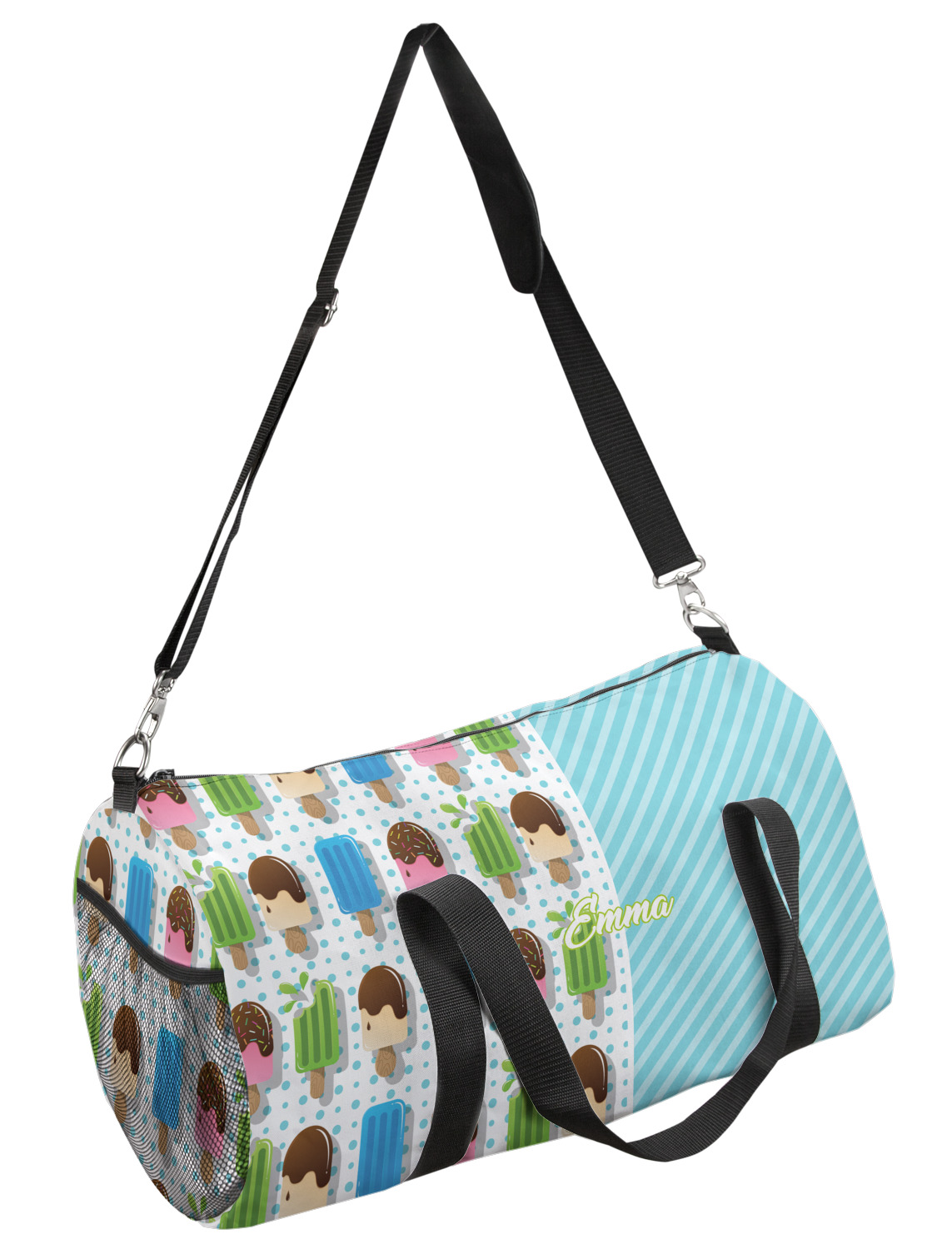 polka dot duffle bag