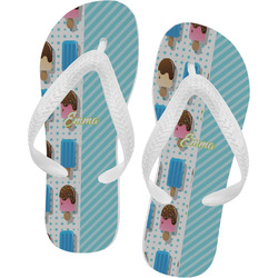 Popsicles and Polka Dots Flip Flops - Large (Personalized)