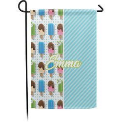 Popsicles and Polka Dots Small Garden Flag - Single Sided w/ Name or Text