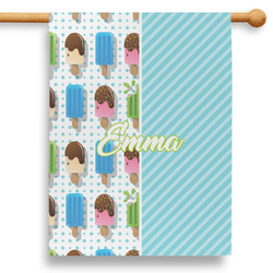 Popsicles and Polka Dots 28" House Flag - Double Sided (Personalized)