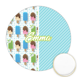 Popsicles and Polka Dots Printed Cookie Topper - 2.5" (Personalized)