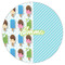 Popsicles and Polka Dots Icing Circle - Small - Single