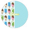 Popsicles and Polka Dots Icing Circle - XSmall - Single