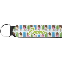 Popsicles and Polka Dots Neoprene Keychain Fob (Personalized)