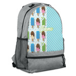 Popsicles and Polka Dots Backpack - Grey (Personalized)