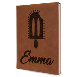 Popsicles and Polka Dots Leather Sketchbook (Personalized)
