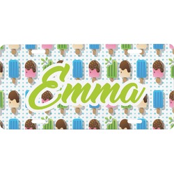 Popsicles and Polka Dots Front License Plate (Personalized)