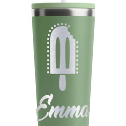 Popsicles and Polka Dots RTIC Everyday Tumbler with Straw - 28oz - Light Green - Single-Sided (Personalized)