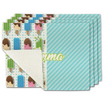 Popsicles and Polka Dots Single-Sided Linen Placemat - Set of 4 w/ Name or Text