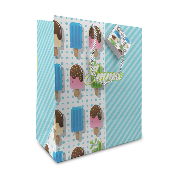 Custom Popsicles and Polka Dots Medium Gift Bag (Personalized)