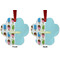 Popsicles and Polka Dots Metal Paw Ornament - Front and Back