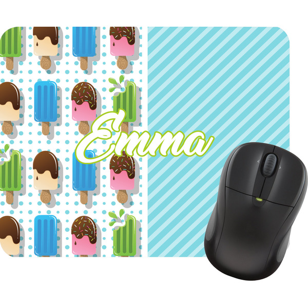 Custom Popsicles and Polka Dots Rectangular Mouse Pad (Personalized)