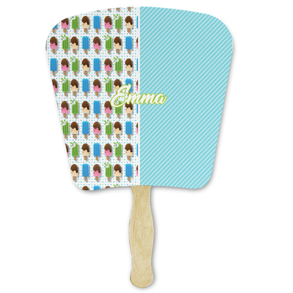 Custom Popsicles and Polka Dots Paper Fan (Personalized)