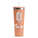 Popsicles and Polka Dots RTIC Everyday Tumbler with Straw - 28oz - Peach - Single-Sided (Personalized)