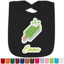 Popsicles and Polka Dots Cotton Baby Bib (Personalized)