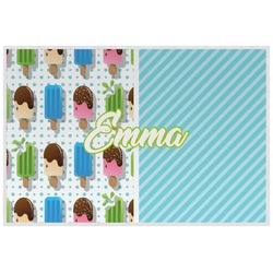 Popsicles and Polka Dots Laminated Placemat w/ Name or Text