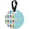 Popsicles and Polka Dots Personalized Round Luggage Tag