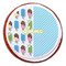 Popsicles and Polka Dots Printed Icing Circle - Large - On Cookie