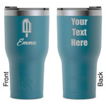 Popsicles and Polka Dots RTIC Tumbler - Dark Teal - Laser Engraved - Double-Sided (Personalized)