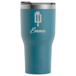 Popsicles and Polka Dots RTIC Tumbler - Dark Teal - Laser Engraved - Single-Sided (Personalized)