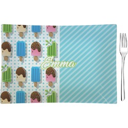 Popsicles and Polka Dots Glass Rectangular Appetizer / Dessert Plate (Personalized)